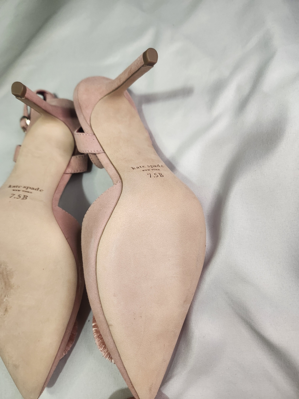 Kate Spade Pink Pom-Pom Pointed Toe Pumps - Picture 4 of 8
